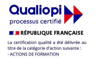 Logo QUALIOPI plus action of